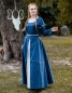 Preview: Mittelalterkleid "Larina" Taubenblau/Natur