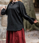 Preview: Mittelalterbluse "Morgan"  -schwarz