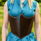 Preview: Unterbrust-Corsage aus Leder -   braun