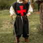 Preview: Waffenrock der Tempelritter  - schwarz/rot