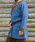 Preview: Wikinger Wolltunika Esben, blau-braun
