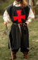Preview: Waffenrock der Tempelritter  - schwarz/rot