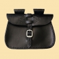 Preview: Gürteltasche aus Leder Schwarz