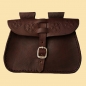 Preview: Gürteltasche aus Leder Braun