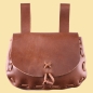 Preview: Mittelalter-Ledertasche  -  Hellbraun