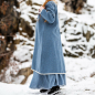 Preview: Birka - Mantel Skadi - Taubenblau