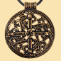 Preview: Rundes Amulett im Borrestil  - Bronze
