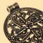 Preview: Rundes Amulett im Borrestil  - Bronze