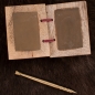 Preview: Holz-Wachsbuch mit Messing Stylus und Lederbeutel