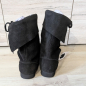 Preview: Stulpenstiefel aus Wildleder mit  Gummisohle - schwarz - Gr. 42