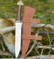 Preview: Wikinger-Sax mit brauner Lederscheide und Holzgriff