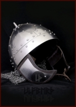 Spangenhelm mit Wangenklappen & Kettenbrünne 2 Größe M