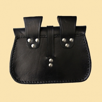 Preview: Wikinger Gürteltasche "Alba" -  Schwarz
