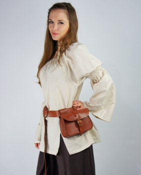 Preview: Wikinger Gürteltasche "Alba" -  Braun