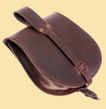 Preview: Magyarische Tasche  - Fleur de Lys  - braun