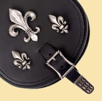 Preview: Magyarische Tasche - Fleur de Lys - schwarz