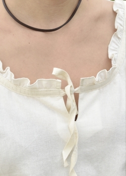 Preview: Mittelalter Bluse Birga mit 3/4 Arm  -  Natur