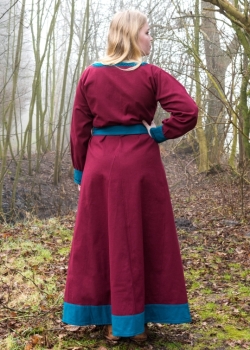 Preview: Wikinger Kleid Jona  -   weinrot/petrol