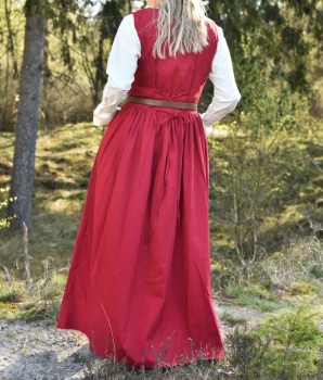 Preview: Ärmelloses Mittelalterkleid, Trägerkleid - Lene - rot