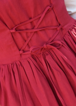 Preview: Ärmelloses Mittelalterkleid, Trägerkleid - Lene - rot