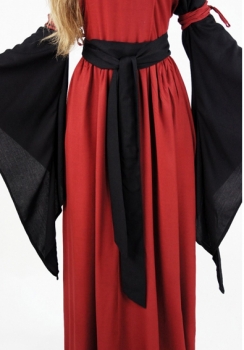 Preview: Edles Mittelalterkleid - Dorell - Rot/Schwarz