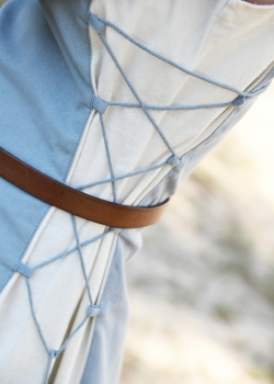 Preview: Ärmelloses Überkleid Jarle, Trägerkleid - blaugrau/natur