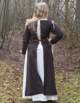 Preview: Mittelalterkleid Marit mit Schnürungen  -  braun