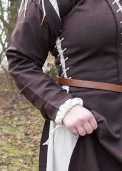 Preview: Mittelalterkleid Marit mit Schnürungen  -  braun