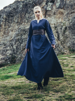 Wikinger Unterkleid Baumwolle "Valdis" - midnight blue