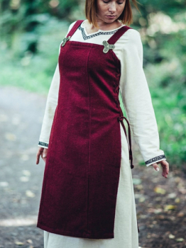 Wikinger Überkleid aus Wolle "Aila" - rot