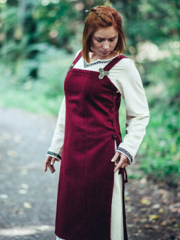 Preview: Wikinger Überkleid aus Wolle "Aila" - rot