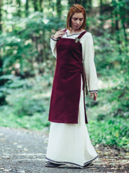 Preview: Wikinger Überkleid aus Wolle "Aila" - rot