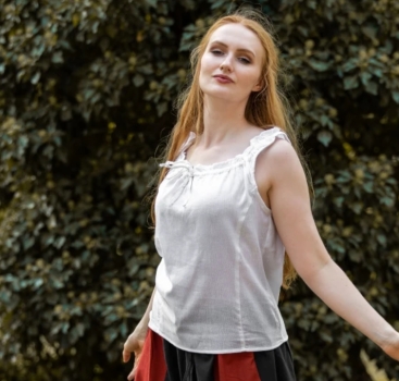 Preview: Ärmellose Sommerbluse "Adele"  - Weiß