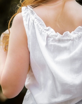 Preview: Ärmellose Sommerbluse "Adele"  - Weiß