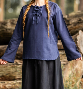 Mittelalter Bluse "Tilda"  - blau