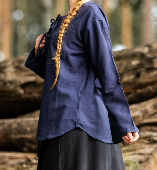 Preview: Mittelalter Bluse "Tilda"  - blau