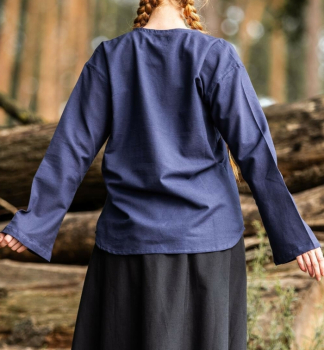 Preview: Mittelalter Bluse "Tilda"  - blau