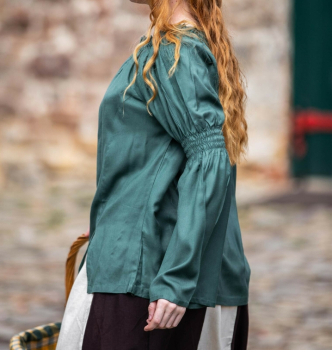 Klassische Mittelalterbluse "Emma"  - grün