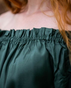 Preview: Klassische Mittelalterbluse "Emma"  - grün