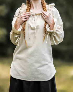 Preview: Mittelalterbluse "Morgan"  - natur