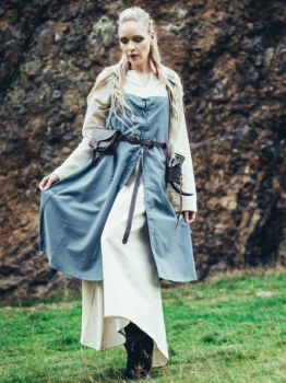Preview: Wikinger Überkleid "Inka"  - taubenblau
