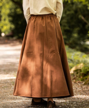 Mittelalterrock aus schwerer Baumwolle "Smilla"  -  tabakfarben