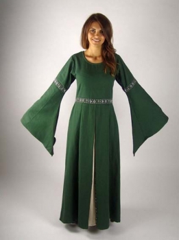 Preview: Herbstkleid - Ava – Grün/Natur