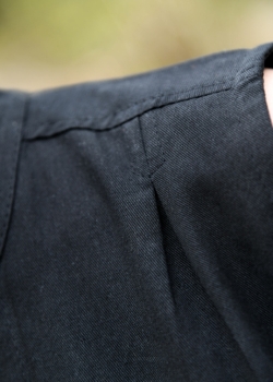 Preview: Ärmellose Mittelalter-Bluse Levke   -  schwarz