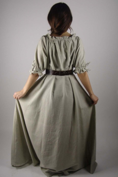 Preview: Bodenlanges Kurzarmkleid 