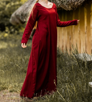 Schlichtes Wikinger Unterkleid "Scarlet" - rot