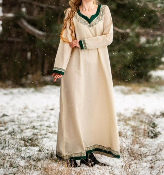 Wikinger Kleid "Lagertha"  -  natur/grün