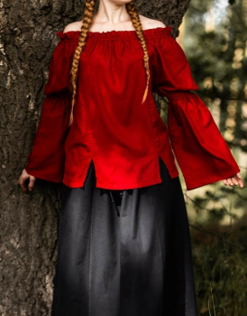 Klassische Mittelalterbluse "Emma"  -  rot