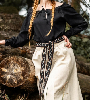 Mittelalterbluse Edith  - schwarz