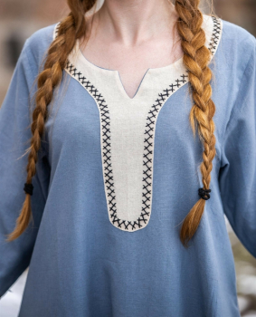 Wikingerkleid "Freya" - taubenblau